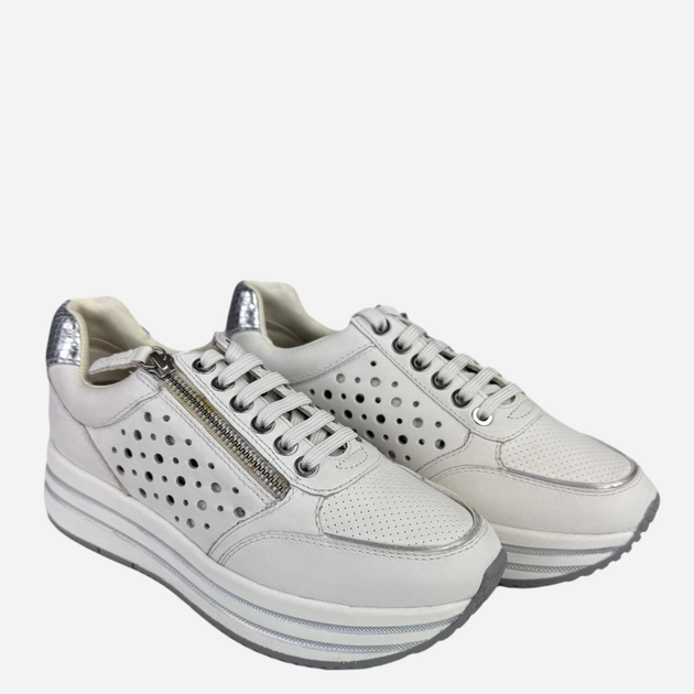 Sneakersy damskie do kostki Geox D25QHB085KY-C0626 37 24 cm Białe (8056206190214) - obraz 2