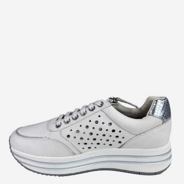 Sneakersy damskie do kostki Geox D25QHB085KY-C0626 37 24 cm Białe (8056206190214) - obraz 3