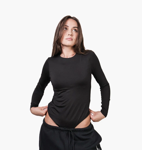 Боди H&M Jersey Thong Bodysuit Black 1195451001 M - изображение 5
