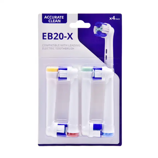 Насадки 4 шт для Oral B сменные EB20-X средней жесткости для электрощетки орал би - изображение 5