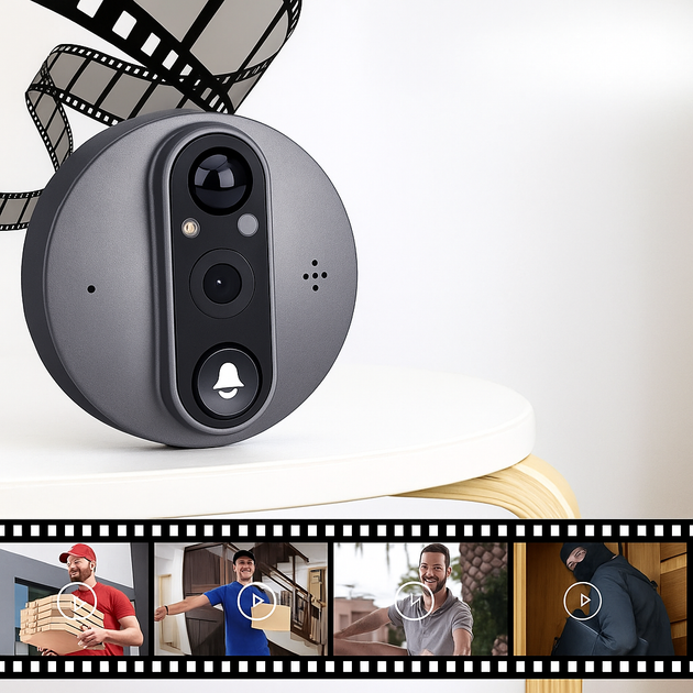Видеодомофон Wi-Fi Tuya Smart Life LSF-300 Black — дверной звонок с камерой и двусторонней связью - Фото 4 Видеодомофон Wi-Fi Tuya Smart Life LSF-300 Black — дверной звонок с камерой и двусторонней связью - изображение 4