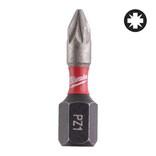 Бита ShW MILWAUKEE, PZ1, 25мм, (25шт) - Фото 3 Бита ShW MILWAUKEE, PZ1, 25мм, (25шт) - изображение 3