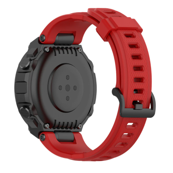 Ремешок силиконовые для смарт часов Amazfit T-Rex (A1918 / A1919), T Rex Pro (A2013) с отвертками Красный - Фото 2 Ремешок силиконовые для смарт часов Amazfit T-Rex (A1918 / A1919), T Rex Pro (A2013) с отвертками Красный - изображение 2