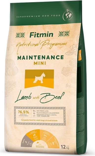 Сухий корм для собак Fitmin Maintenance Mini Ягнятина з яловичиною 12 кг (8595237033317) - зображення 1