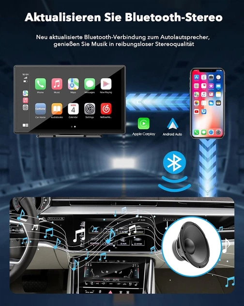 Автомагнитола Lamtto RC07 / 9" / Сенсорная / Apple CarPlay / Android Auto / Bluetooth / FM / AUX Б/В - изображение 7
