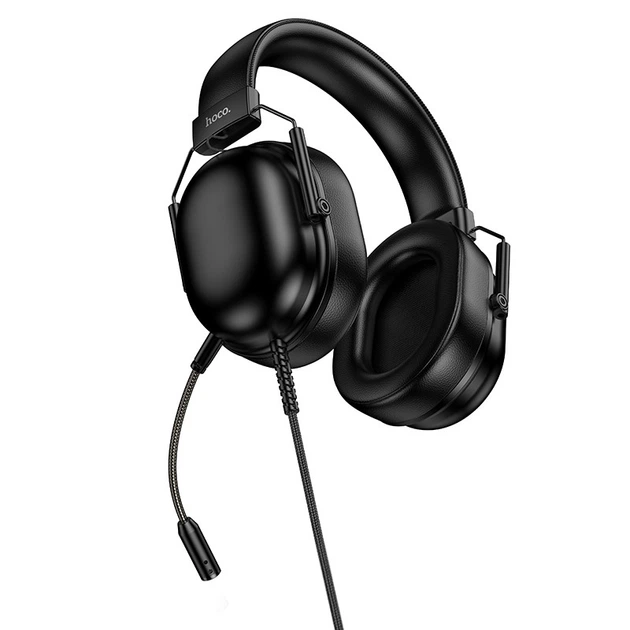 Игровые геймерские проводные наушники для ПК с микрофоном HOCO W113 USB Черный - Фото 7 Игровые геймерские проводные наушники для ПК с микрофоном HOCO W113 USB Черный - изображение 7