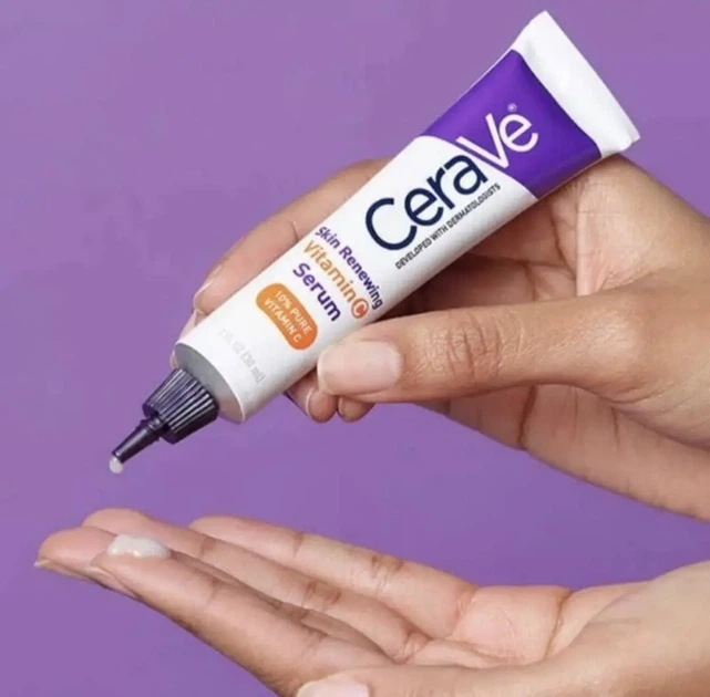 Сыворотка для лица CeraVe 10% Pure Vitamin C Serum with Hyaluronic Acid and for Skin Brightening 30ml - изображение 2