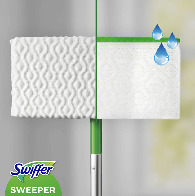 Швабра для мытья пола Swiffer Kit + 8 сухих и 3 влажные салфетки - изображение 3
