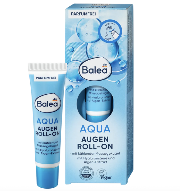 Роликовый гель для кожи вокруг глаз Balea Aqua Augen Roll-On, 15 мл - изображение 2