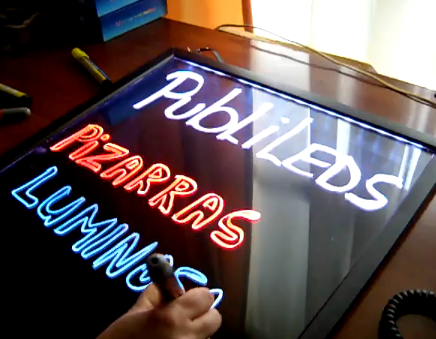 Fluorescent Board 30*40, Светодиодная led доска (c фломастером и салфеткой)(F00937423) - изображение 2