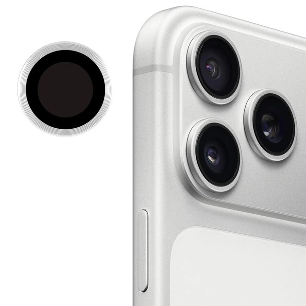 Защитное стекло Epik Metal Classic на камеру (в упак.) для Apple iPhone 17 Pro (6.3") / 17 Pro Max (6.9") Серебряный / Silver - Фото 5 Защитное стекло Epik Metal Classic на камеру (в упак.) для Apple iPhone 17 Pro (6.3") / 17 Pro Max (6.9") Серебряный / Silver - изображение 5