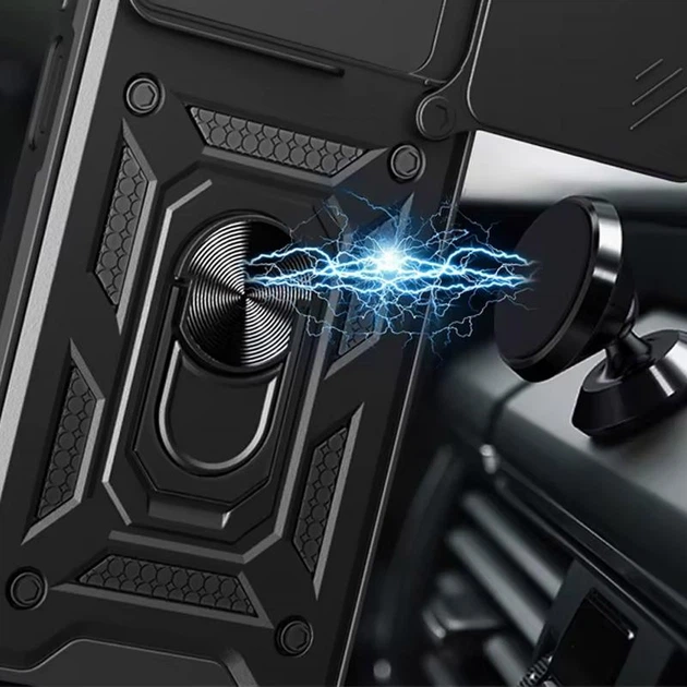 Чохол Ummi Camshield Serge Ring для Xiaomi Redmi 13 4G / Poco M6 4G Чорний - зображення 3