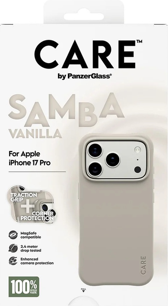 Панель CARE by PanzerGlass Fashionable Case Samba Vanilla w. MagSafe для Apple iPhone 17 Pro (CR73947) - зображення 5