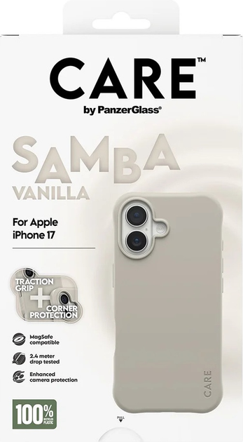 Etui CARE by PanzerGlass Fashionable Case Samba Vanilla w. MagSafe do Apple iPhone 17 (CR37406) - obraz 5