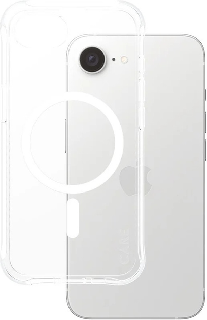 Панель CARE by PanzerGlass Fashionable Case Samba Transparent w. White Qi для Apple iPhone 16e (CRRFLCMG29845) - зображення 1