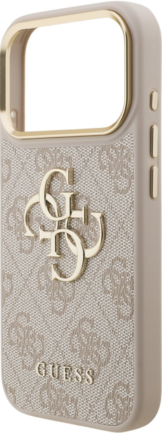 Панель Guess 4G Metal Logo Gold Frame для Apple iPhone 17 Pro Pink (GUHCP17L4GMGCPI) - зображення 5