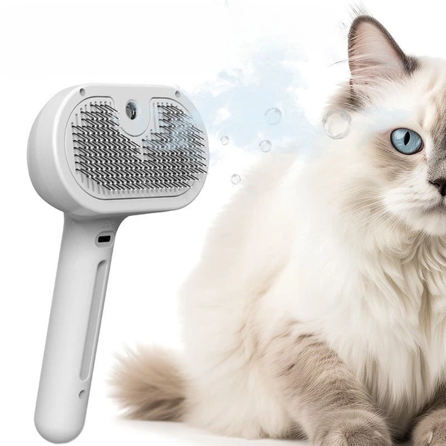 Паровая массажная щетка Zmaker для кошек и собак с распылителем и массажем, USB, портативная - Фото 2 Паровая массажная щетка Zmaker для кошек и собак с распылителем и массажем, USB, портативная - изображение 2