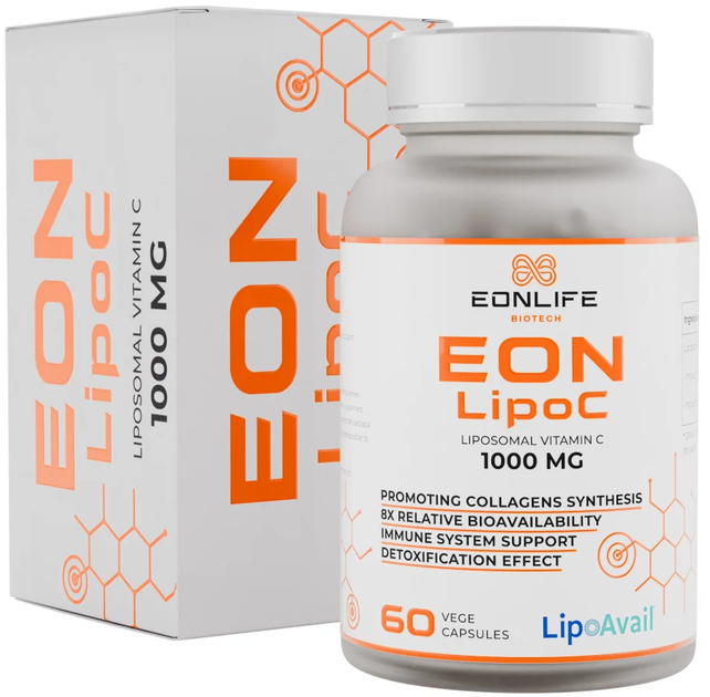 Набір дієтичних добавок EONLIFE Ліпосомальний вітамін С 1000 mg 60 капсул 3 шт. (5907317002312/3) - зображення 2