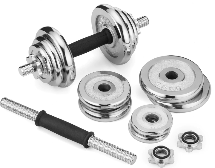 Zestaw hantli chromowanych Gymtek w walizce 19 kg (5907766663089) - obraz 5