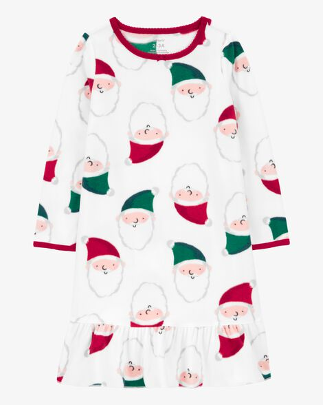 Carter's Santa Fleece Nightgown Pajamas, Нічна сорочка розмір 8-10, зріст 128-134 - зображення 2