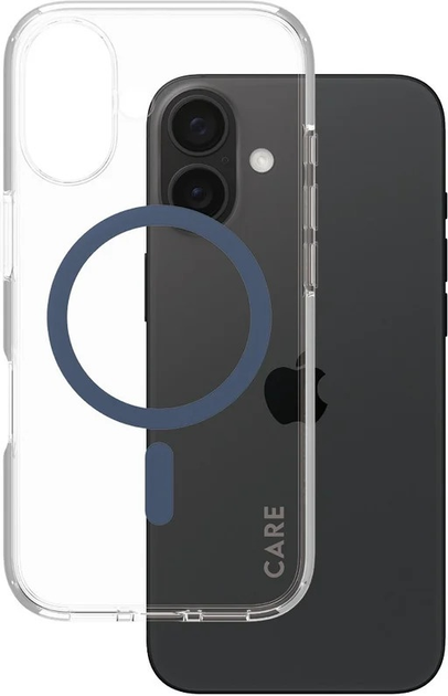 Панель CARE by PanzerGlass Flagship Case Transparent Urban Combat w. Blue MagSafe для Apple iPhone 16 (5715685004315) - зображення 1