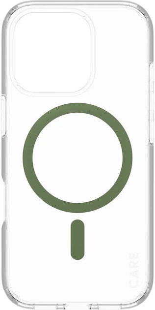 Панель CARE by PanzerGlass Flagship Case Transparent Urban Combat w. Green MagSafe для Apple iPhone 16 Pro (5715685004360) - зображення 2