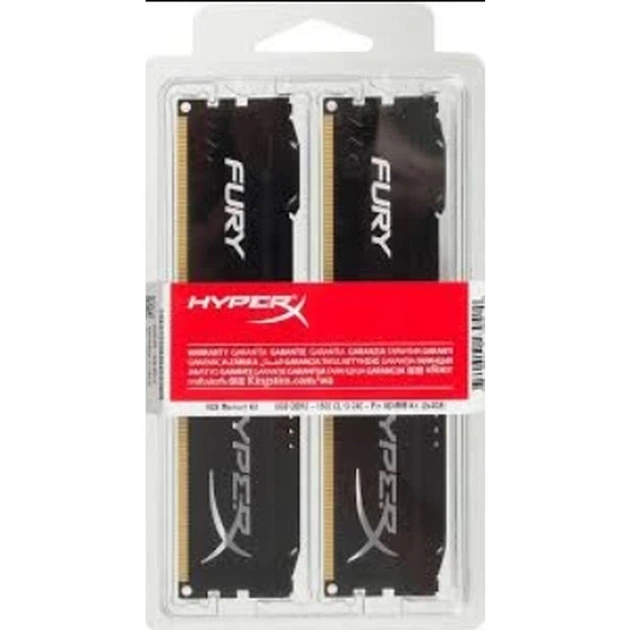 DDR3 Kingston HyperX FURY 8GB (Kit of 2x4096) 1866MHz CL10 Black DIMM (HX316C10FBK2/8) - изображение 2