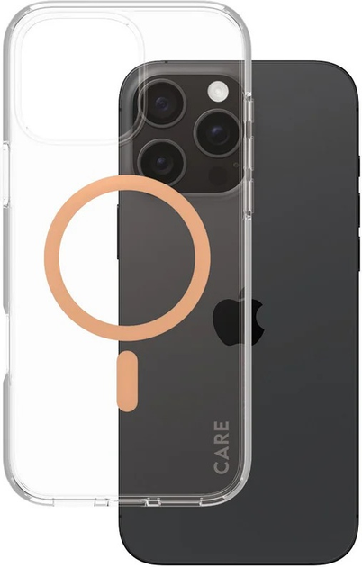 Панель CARE by PanzerGlass Flagship Case Transparent Urban Combat w. Peachy MagSafe для Apple iPhone 16 Pro Max (5715685004421) - зображення 1