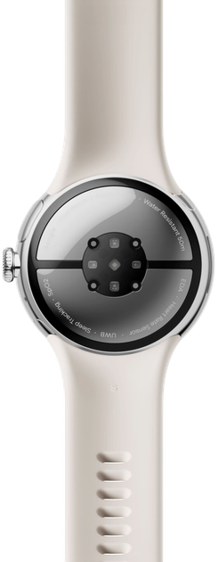 Смарт-годинник Google Pixel Watch 3 45 mm Wi-Fi Polished Silver Aluminum Case/Porcelain Active Band (GA05736-DE) - зображення 5