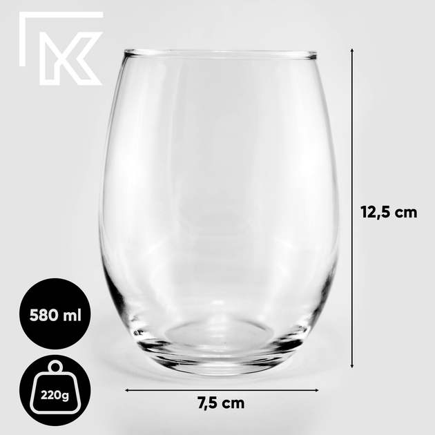 Набір склянок Kadax Stilo 580 мл 6 шт (5903699457375) - зображення 2