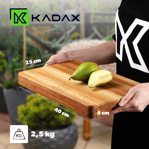 Обробна дошка Kadax дубова 40 x 25 см (5903699446751) - зображення 2
