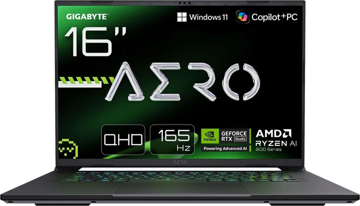 Ноутбук Gigabyte AERO X16 - AMD Ryzen AI 7 350 | 16'' | FHD+ | 165Hz | 16GB | 1TB | W11H | RTX 5050 1TH93EE894AH - Фото 1 Ноутбук Gigabyte AERO X16 - AMD Ryzen AI 7 350 | 16'' | FHD+ | 165Hz | 16GB | 1TB | W11H | RTX 5050 1TH93EE894AH - изображение 1