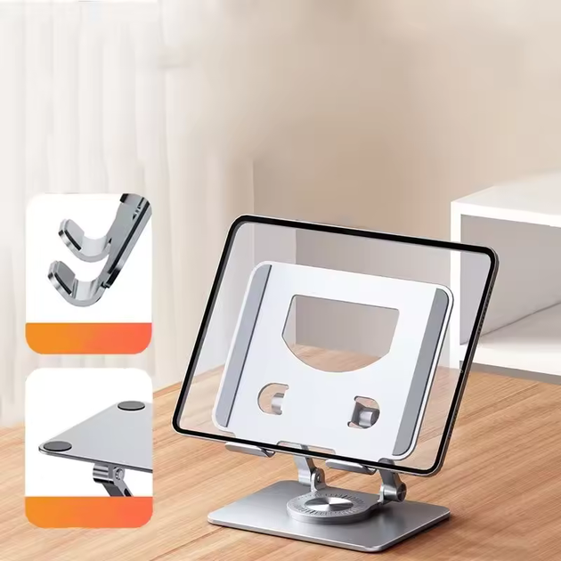 Подставка для планшета 360° 4.7-12" Tablet Stand P2028 Silver - Фото 2 Подставка для планшета 360° 4.7-12" Tablet Stand P2028 Silver - изображение 2