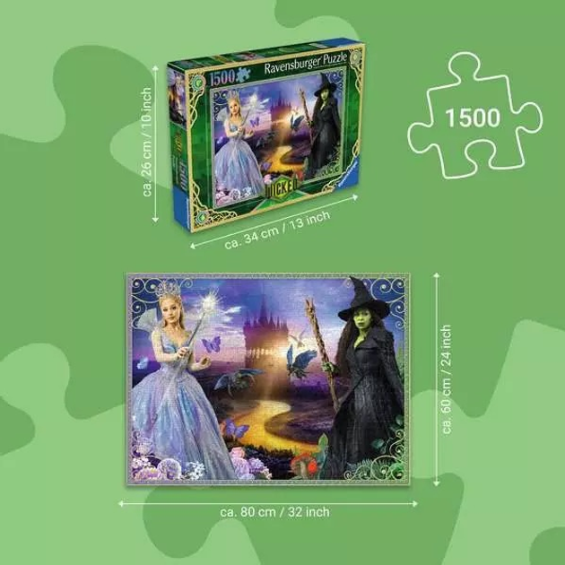 Пазл Ravensburger Wicked: Чародійка 2 1500 елементів 12001581 (4005555015819) - зображення 6