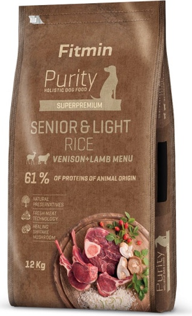 Сухий корм для собак Fitmin Purity Rice Senior Light Дичина і ягнятина 12 кг (8595237016013) - зображення 1