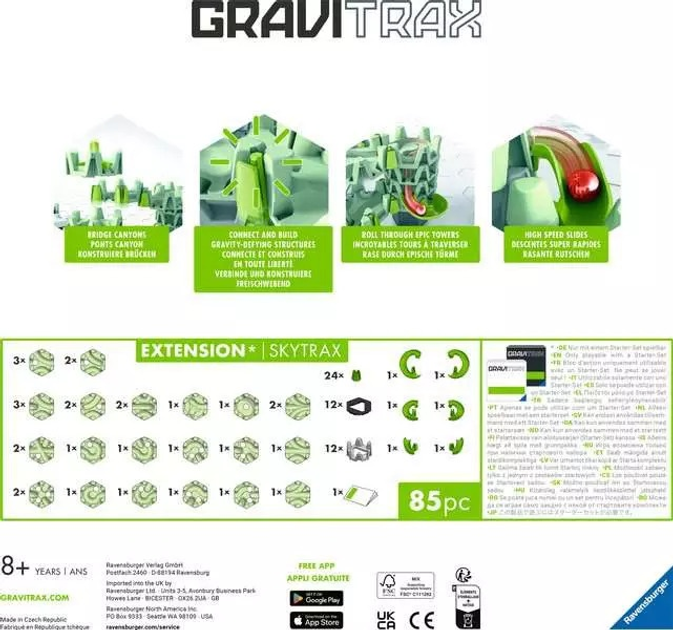 Набір для побудови додаткових елементів Ravensburger Gravitrax Skytrax 27483 (4005556274833) - зображення 5