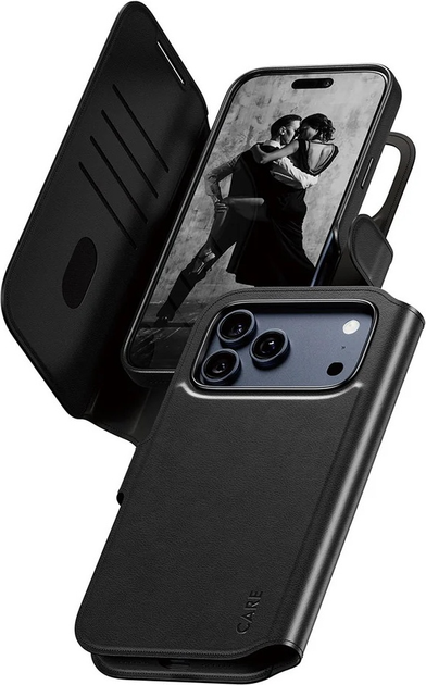 Чохол-книжка CARE by PanzerGlass Feature Case Tango Two-in-One Wallet w. MagSafe для Apple iPhone 17 Pro Max Black (CR63940) - зображення 1