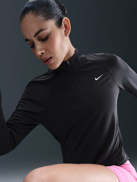 Bluza sportowa damska bez kaptura Nike W Nk Tempo Df Hz TP HV2852-010 L Czarna (198481439423) - obraz 4