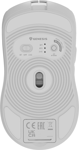 Mysz Genesis Zircon 500 Wireless/Bluetooth/USB White (NMG-2114) - obraz 12