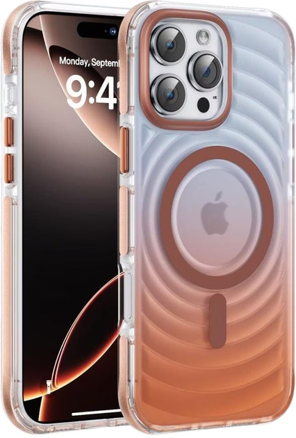 Панель Evelatus EchoWave Clear MagSafe Case для Apple iPhone 16 Pro Pink (EVEAPP16PEWCMP) - зображення 1
