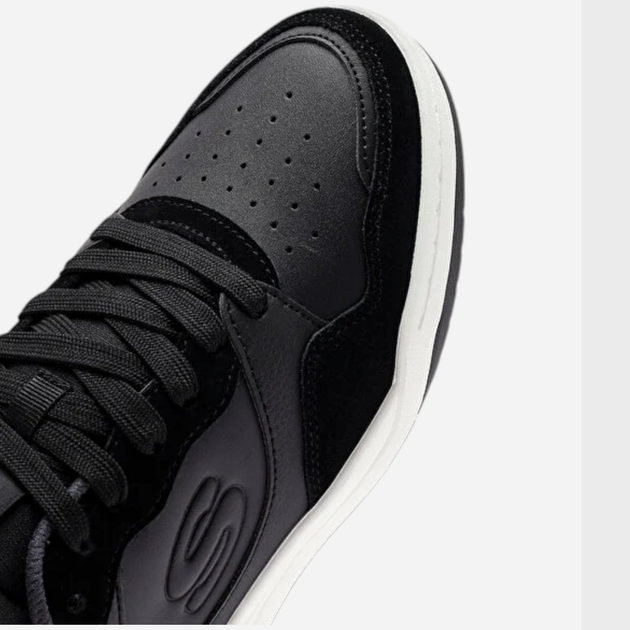 Чоловічі кеди низькі Skechers Volley Low Lifestyle 183241-BLK 43 Чорні (197976397347) - зображення 7