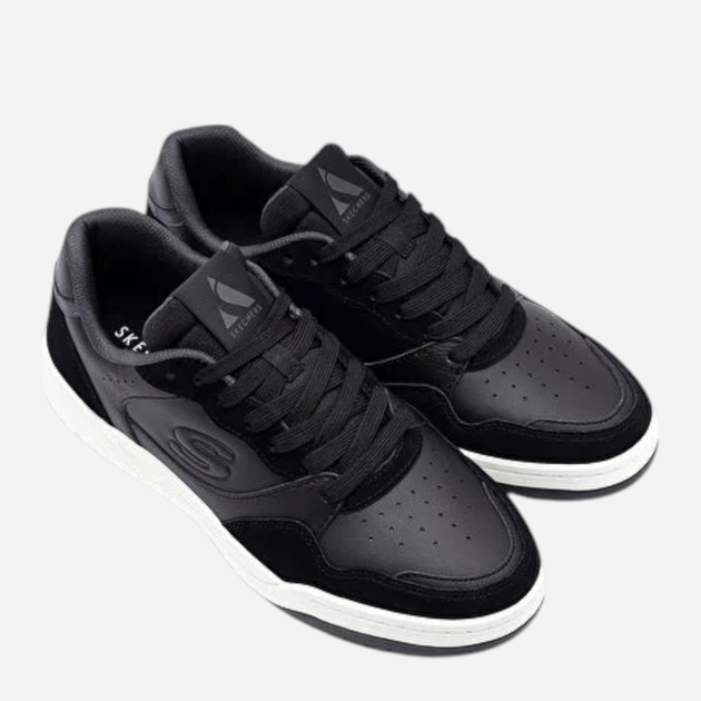 Чоловічі кеди низькі Skechers Volley Low Lifestyle 183241-BLK 45 Чорні (197976397361) - зображення 5