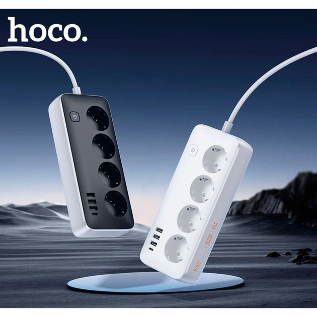 Сетевой фильтр Hoco AC21 Sunlight Black [128370] - изображение 5