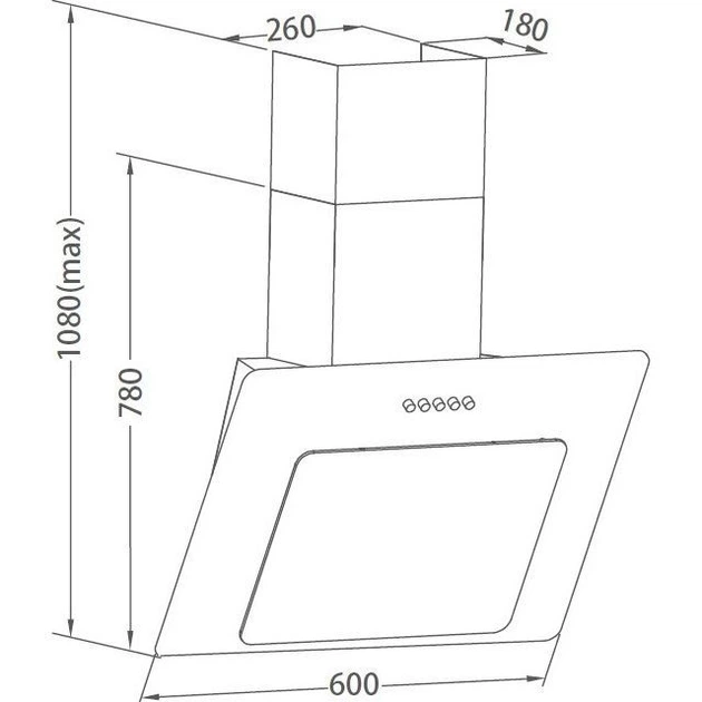 Вытяжка наклонная Pyramida NRX 60 (800) B XGBL [142799] - изображение 6