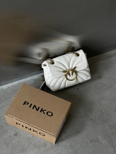 Женская сумка стегна Mini Love Bag Puff Butterfly кремовый через плече ( PREMIUM) - Фото 2 Женская сумка стегна Mini Love Bag Puff Butterfly кремовый через плече ( PREMIUM) - изображение 2
