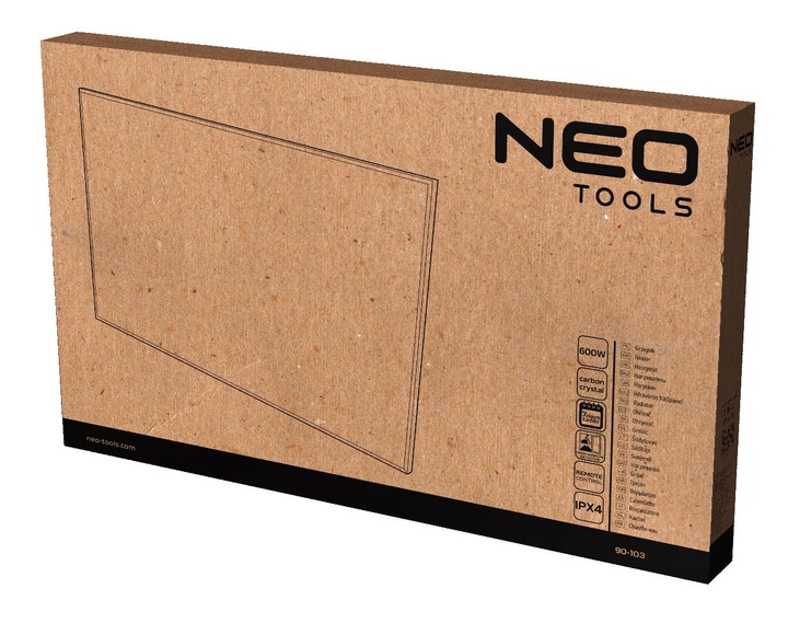Инфракрасный обогреватель-панель Neo Tools 90-103 настенный 600Вт дистанционное управление Белый - изображение 9