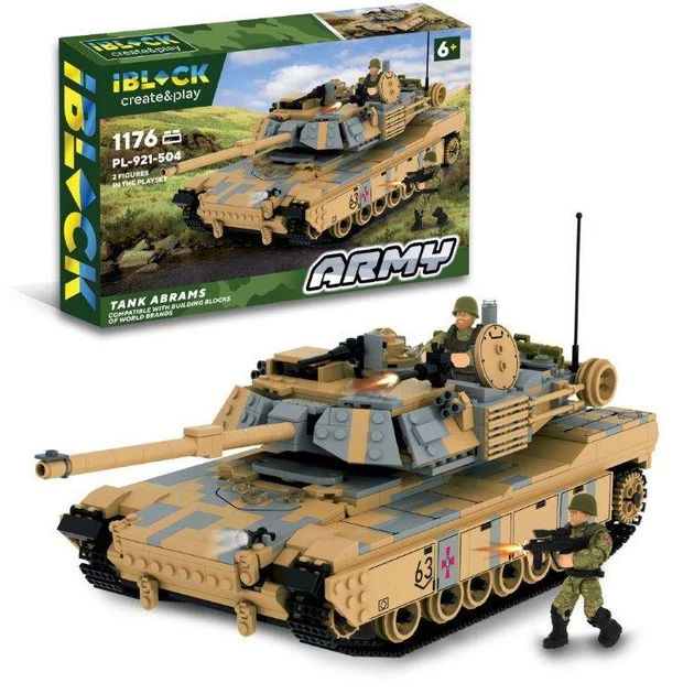 Конструктор IBlock Армия M1 Abrams 1176дет., 2 фигурки PL-921-504 - Фото 1 Конструктор IBlock Армия M1 Abrams 1176дет., 2 фигурки PL-921-504 - изображение 1