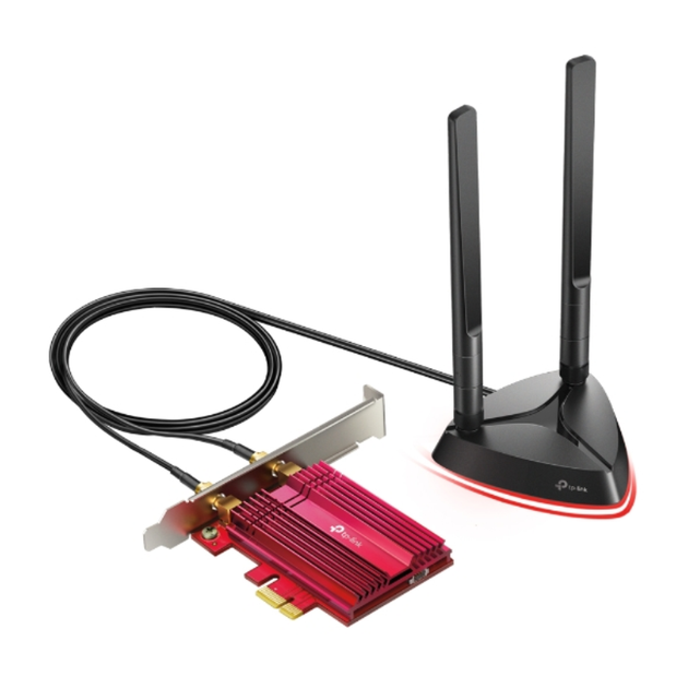 Бездротовий мережевий адаптер TP-Link Archer TX3000E PCI-E Wi-Fi 6 AX3000 2402 Мбіт/с з Bluetooth 5.0 для ПК Black/Red - зображення 2