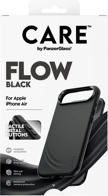 Etui CARE by PanzerGlass Feature FLOW Case Black w. MagSafe do Apple iPhone Air (CR17473) - obraz 5
