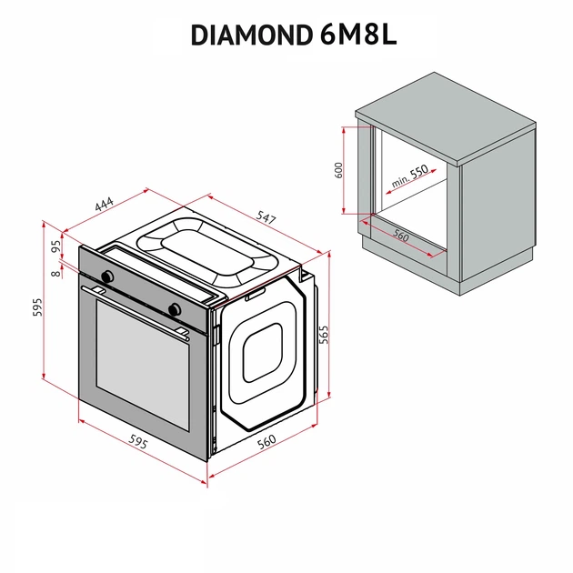Духовой шкаф электрический Perfelli DIAMOND 6M8L INOX - изображение 13